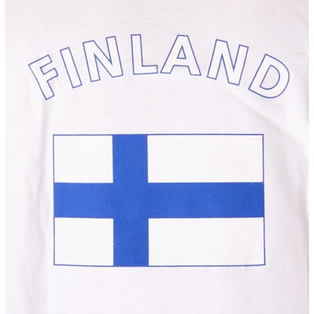 Wit t-shirt Finland heren
