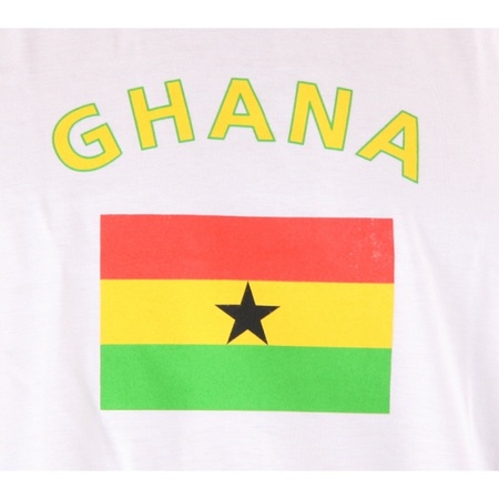 Wit t-shirt Ghana heren