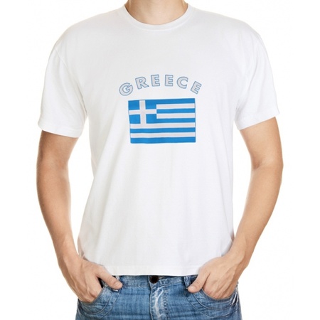Wit t-shirt Griekenland heren