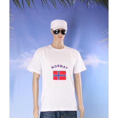 Wit t-shirt Noorwegen heren