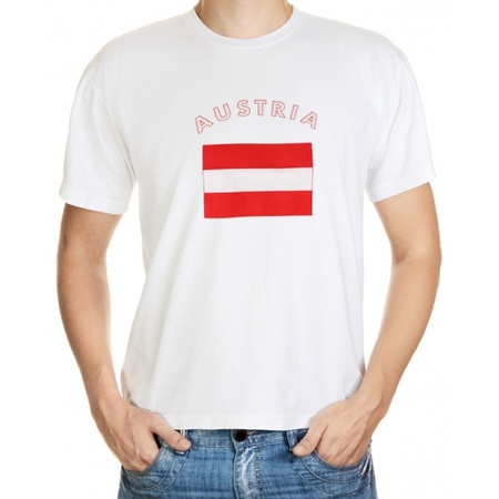 Wit t-shirt Oostenrijk heren