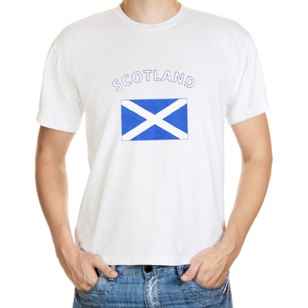 Wit t-shirt Schotland heren