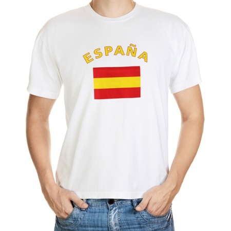 Wit t-shirt Spanje heren