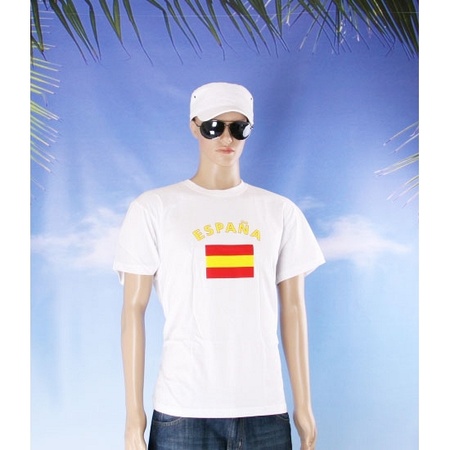 Wit t-shirt Spanje heren