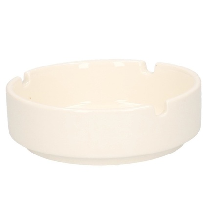 White ashtrays porcelain 10 cm