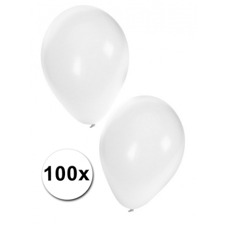 White balloons 100 pieces