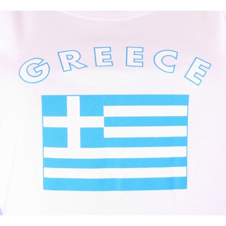 Witte dames tanktop Griekenland