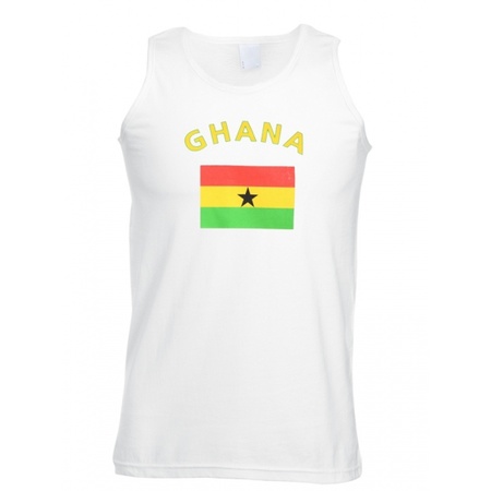 Witte heren tanktop Ghana