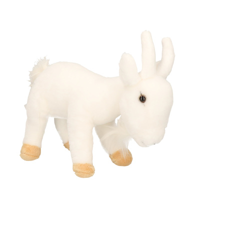 White plush goat soft toy/cuddle 22 cm