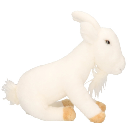 White plush goat soft toy/cuddle 22 cm