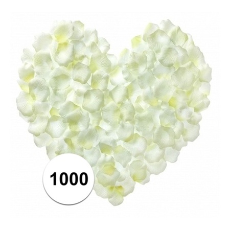 White rose petals 1000 pieces