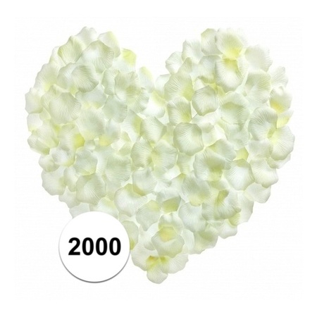 Witte rozenblaadjes 2000 stuks