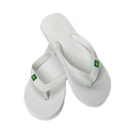 White flip-flop slippers for ladies
