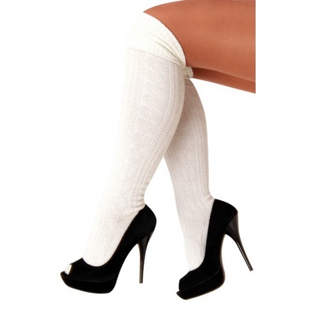 Overknee ladies tights white