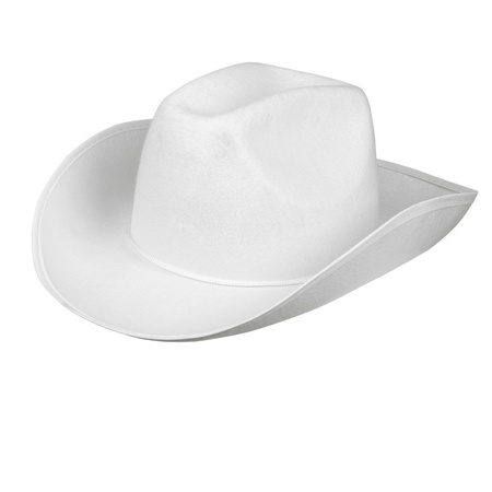 White cowboy hat felt
