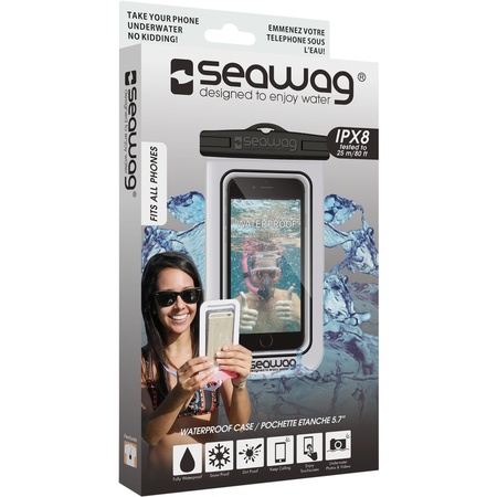 Witte/zwarte waterproof hoes voor smartphone/mobiele telefoon