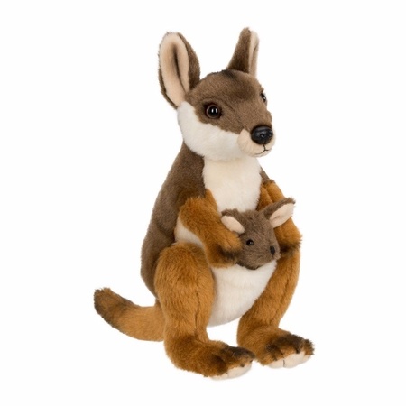 WNF pluche kangoeroe met baby knuffel 19 cm