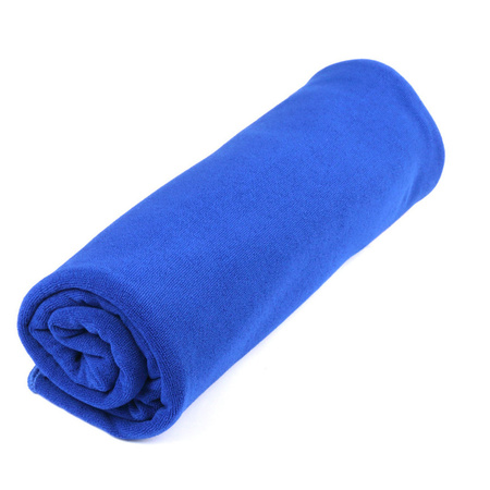 Yoga/fitness handdoek extra absorberend 150 x 75 cm blauw
