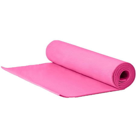 Yoga mat / fitness mat pink 173 x 60 x 0.6 cm