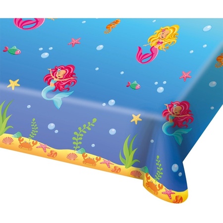Mermaid party tablecloth 180 cm