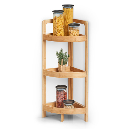 Zeller Corner cabinet/shelf - bamboo - wood - 29 x 29 x 85 cm