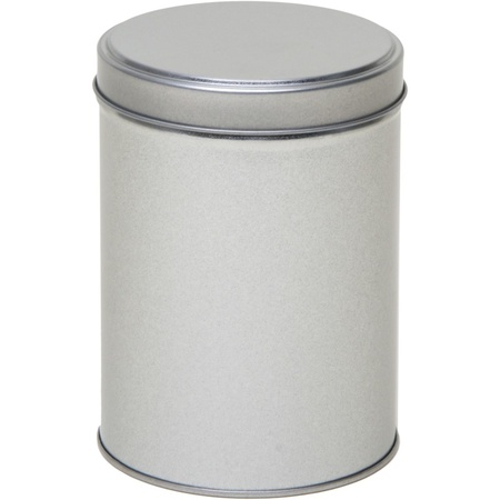 Gift silver round storage tin 50 years 13 cm
