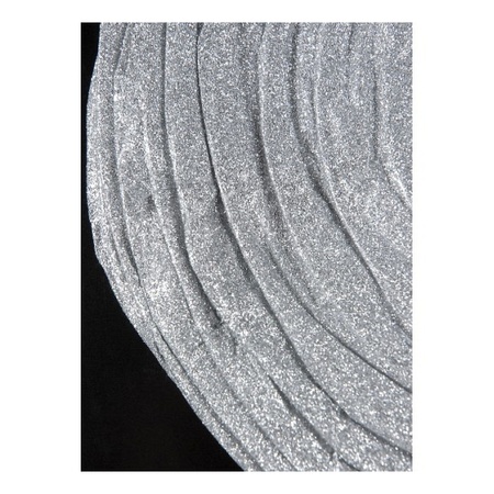 Zilveren lampion met glitters 25 cm