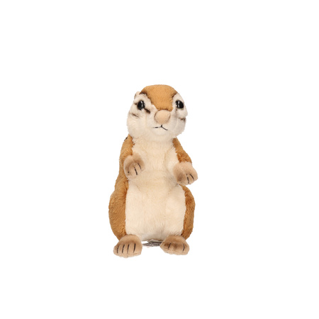 Zittende pluche knuffel eekhoorn 17 cm 