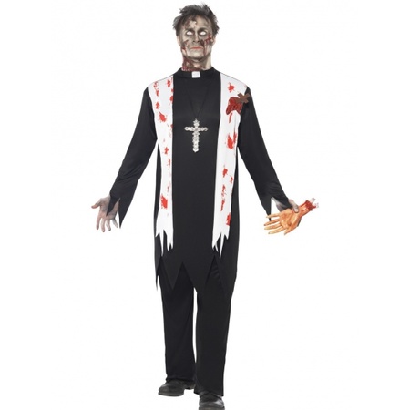 Zombie priester kostuum voor heren