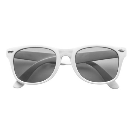 Sunglasses white plastic frame for adults