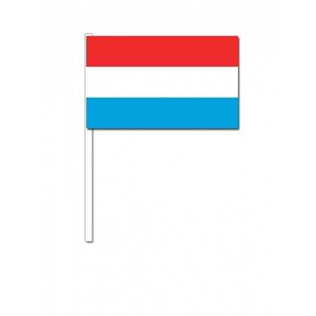 Hand wavers with Luxembourg flag
