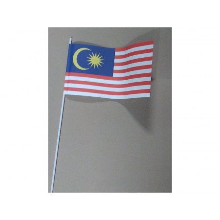 Zwaaivlaggetjes Maleisie 12 x 24 cm