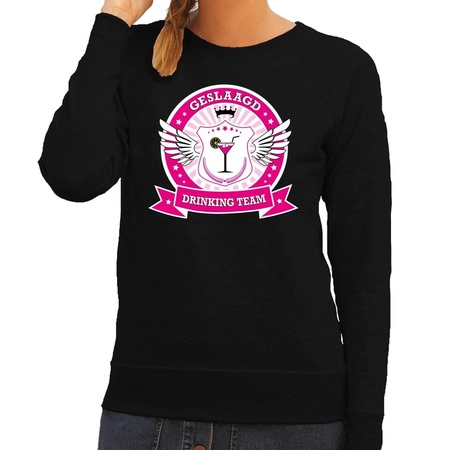 Geslaagd drinking team sweater black women