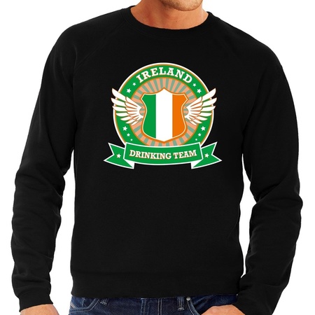 Zwart Ireland drinking team sweater heren