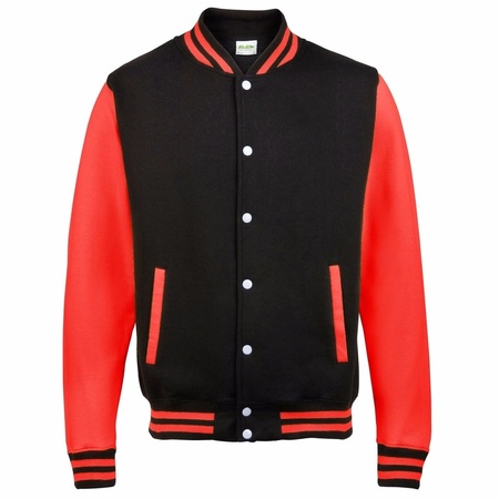 Black and red college jacket for ladies