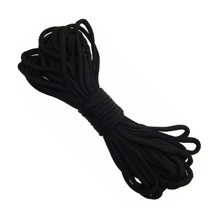 Zwart nylon touw 15 meter - 5 mm