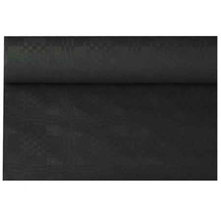 Zwart papieren tafellaken/tafelkleed 800 x 118 cm op rol