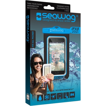 Zwarte/blauwe waterproof hoes voor smartphone/mobiele telefoon