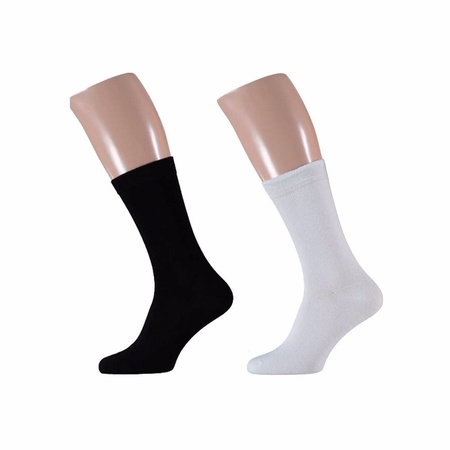 Zwarte en witte heren sokken pakket 6 paar