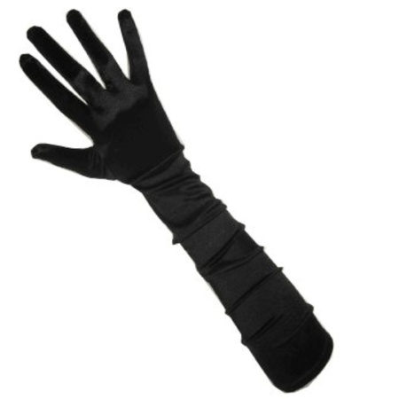 Zwarte gala handschoenen 