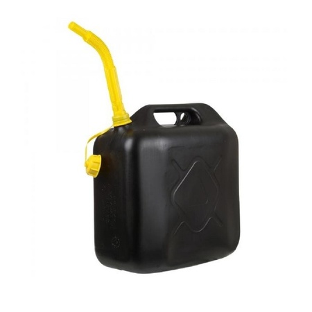 Black jerrycan/watertank with spout 20 liters