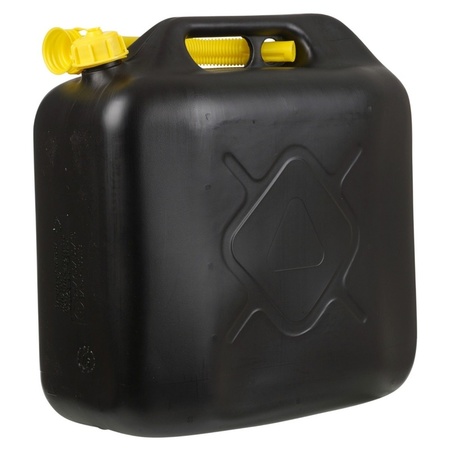 Black jerrycan/watertank with spout 20 liters