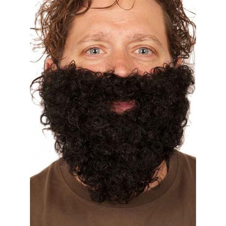 Leprechaun beard for adults in black
