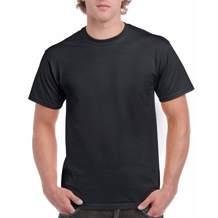 Zwarte katoenen t-shirts voor heren 200 grams