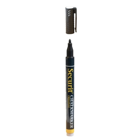 Black chalk pen round tip 1-2 mm