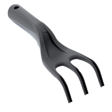 Set of a black plastic hand rake and gardenshovel 26/29 cm