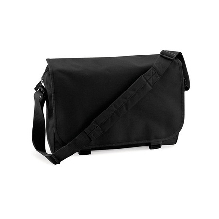 Black messenger bag with shoulder strap