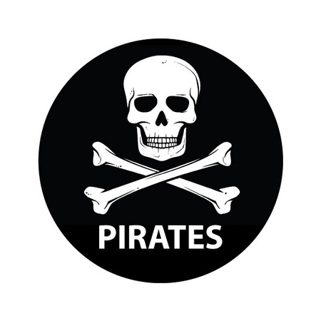 Black pirates sticker 14,8 cm