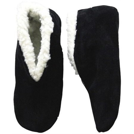 Black Spanish slippers of genuine leather / suede for women / men size 47 with storage bag