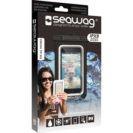 Zwarte/witte waterproof hoes voor smartphone/mobiele telefoon